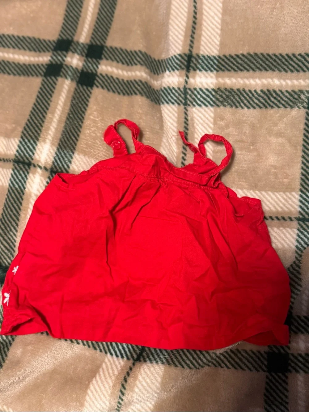 Carter's Bright Red Ruffle Strap Baby Dress